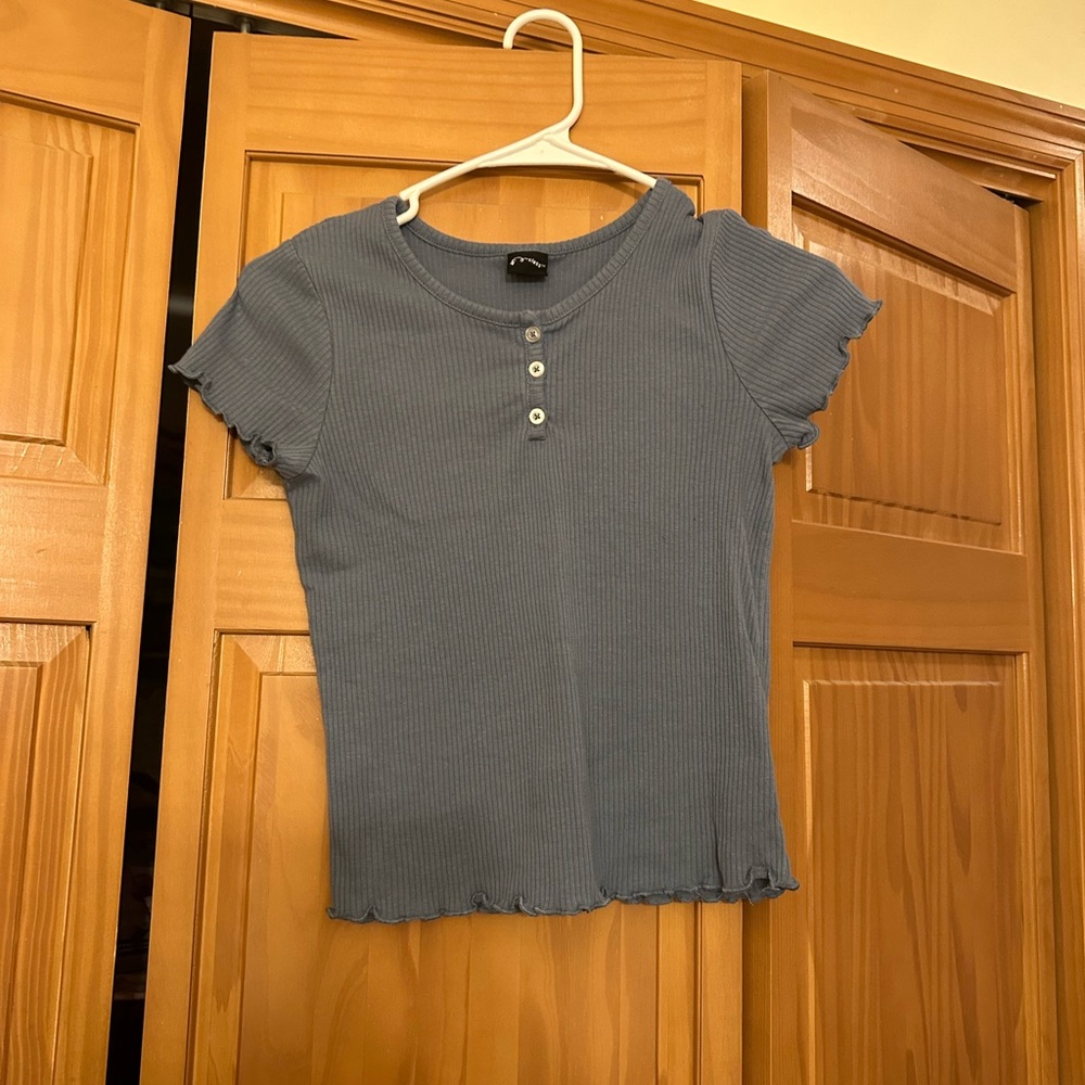 Blue button top from target. Worn a few times size small